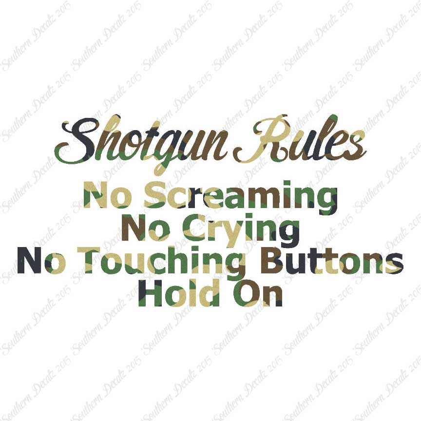 Shotgun Car Rules Hold On