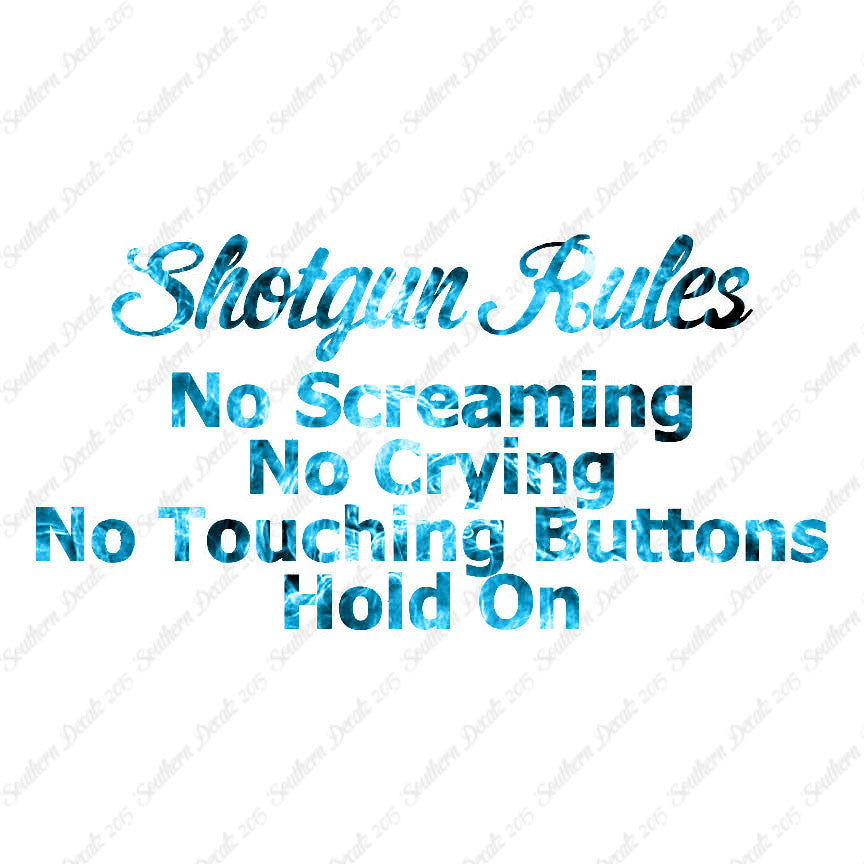 Shotgun Car Rules Hold On