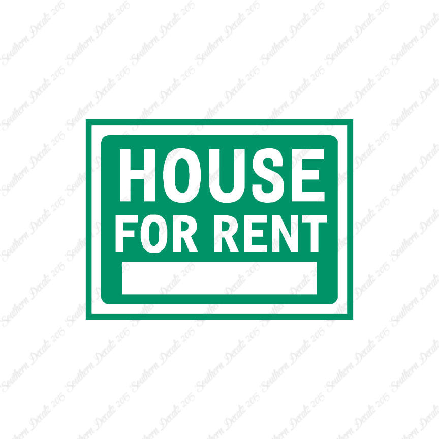 House For Rent Business Sign