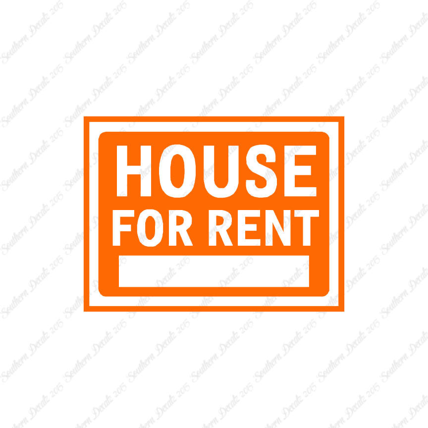 House For Rent Business Sign