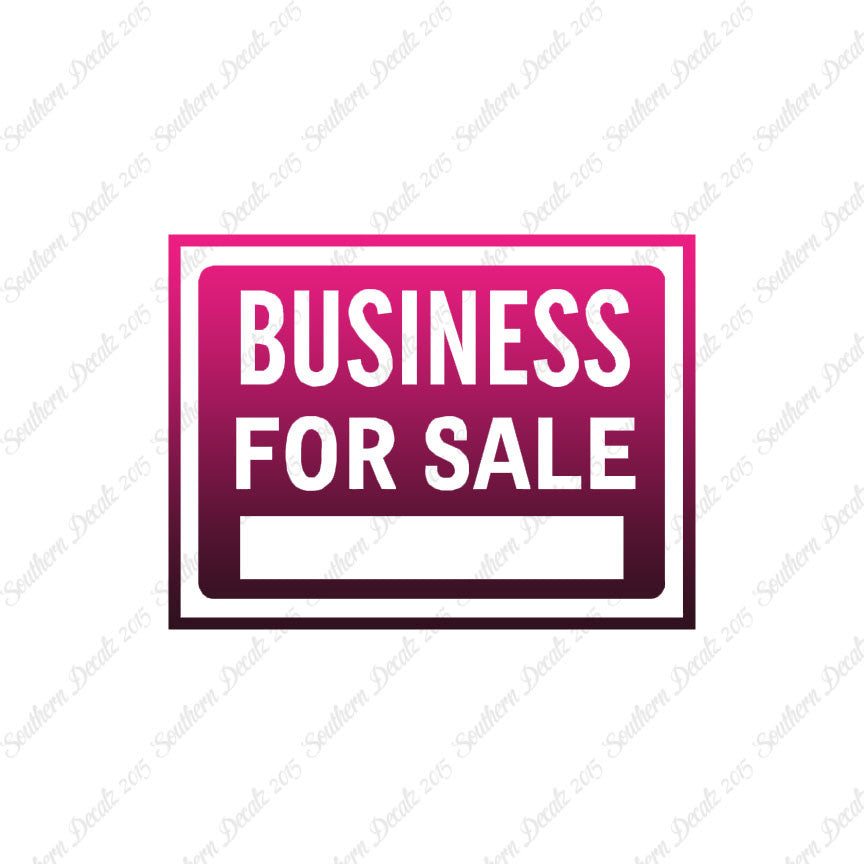 Business For Sale Sign