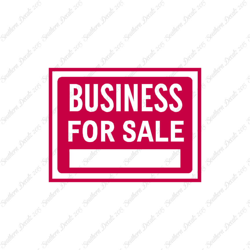 Business For Sale Sign