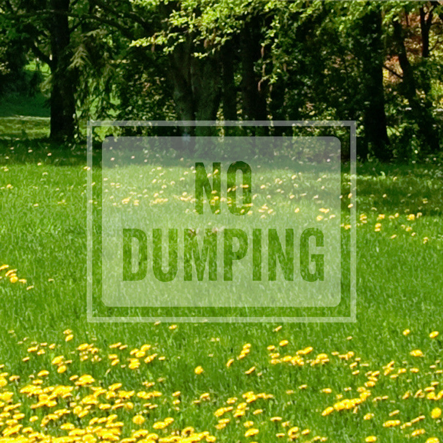 No Dumping Business Sign