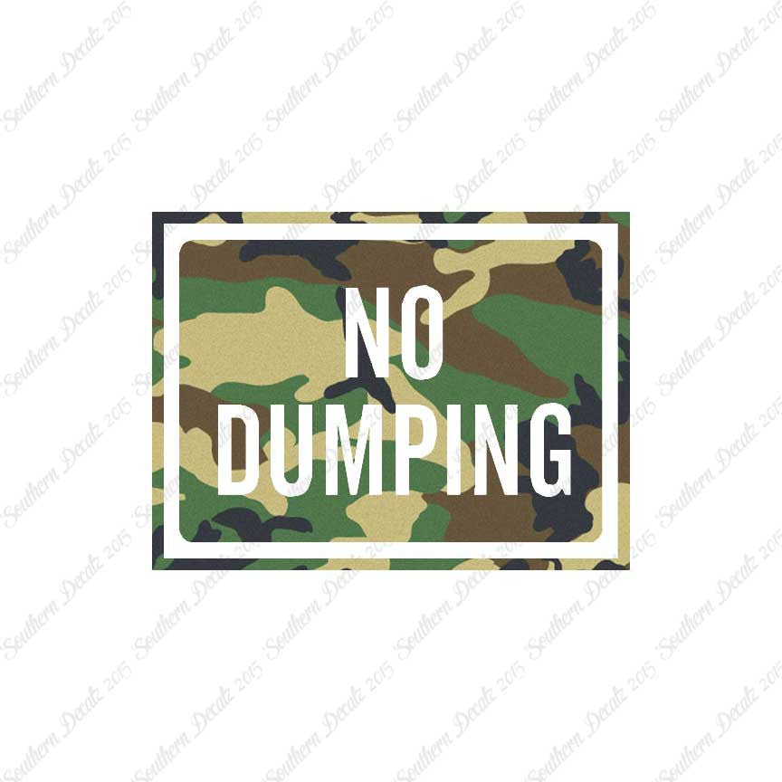No Dumping Business Sign