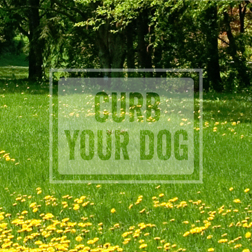 Curb Your Dog Sign