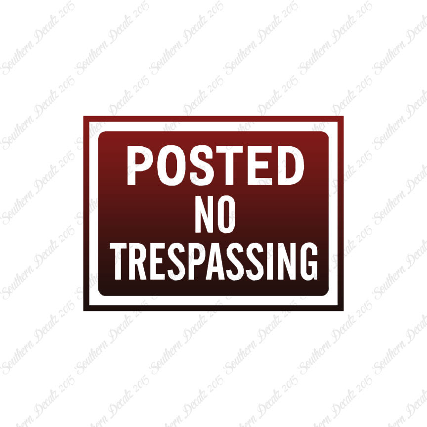 Posted no Trespassing Business Sign