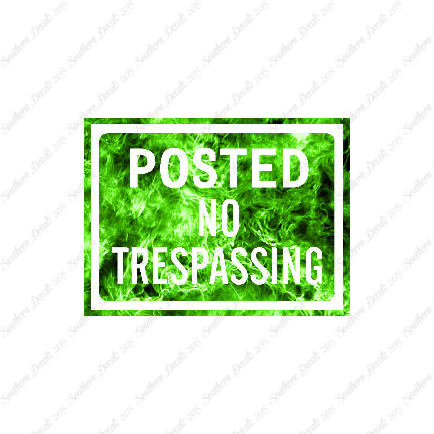 Posted no Trespassing Business Sign