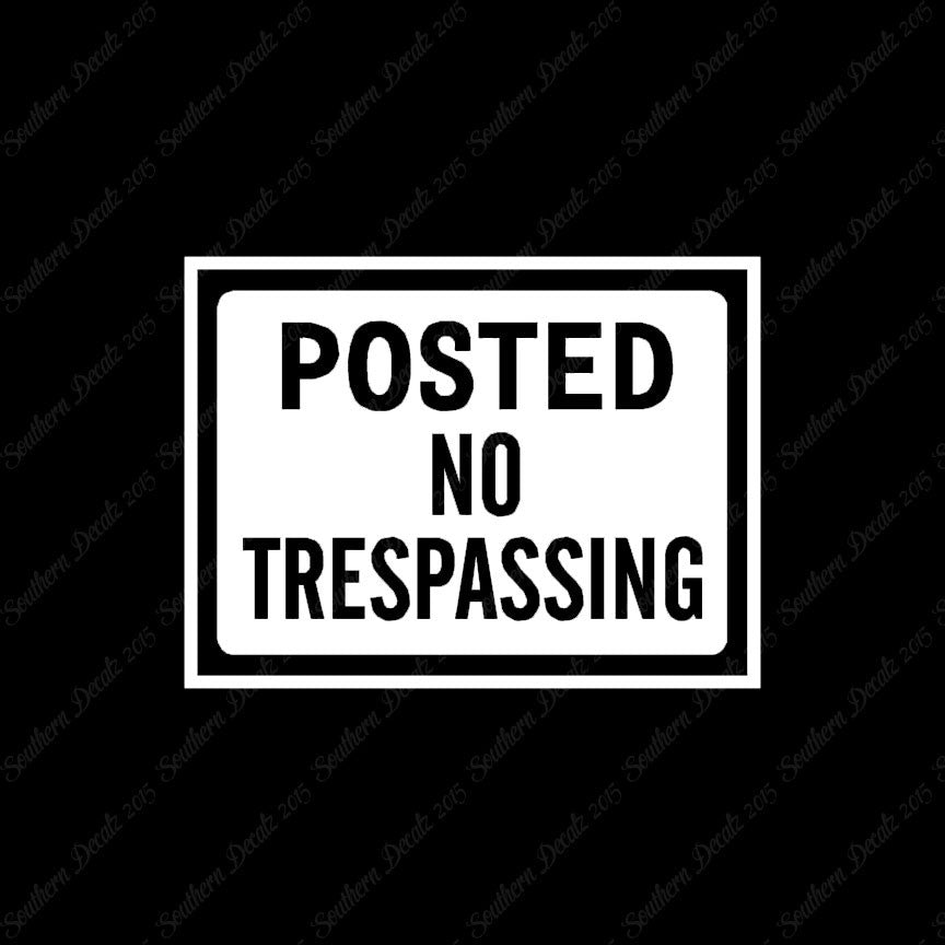 Posted no Trespassing Business Sign