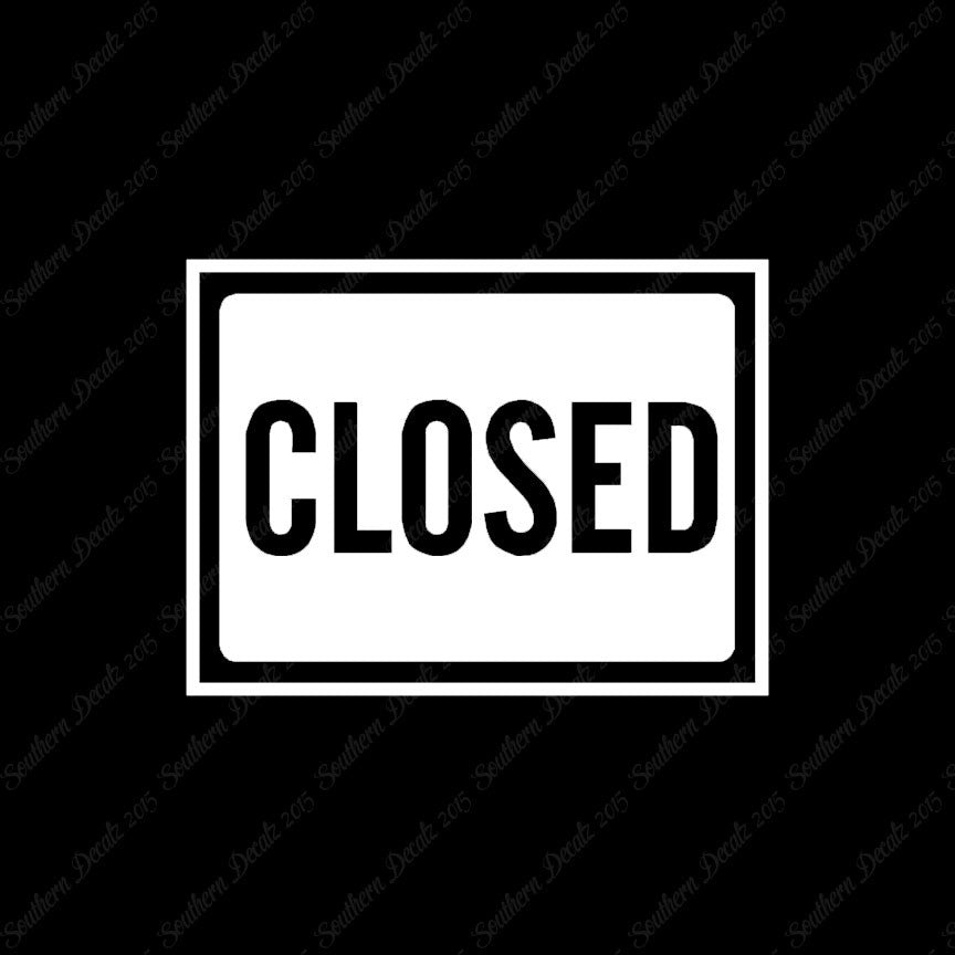 Closed Business Sign