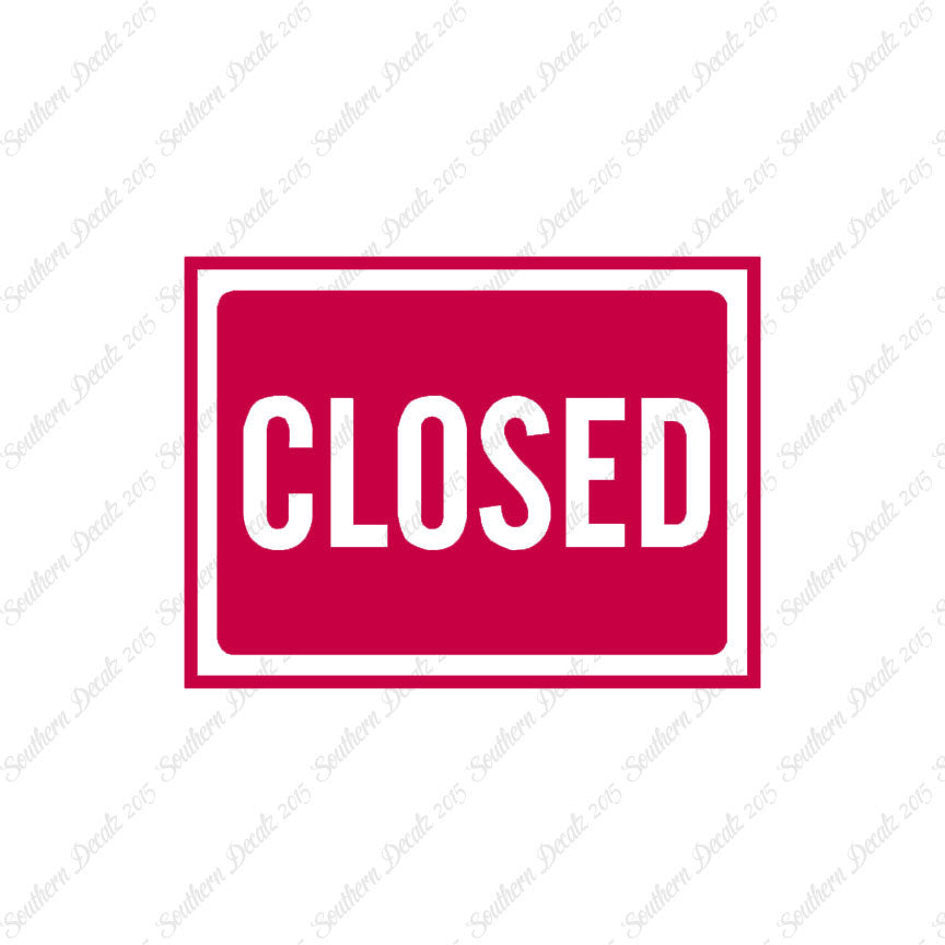 Closed Business Sign