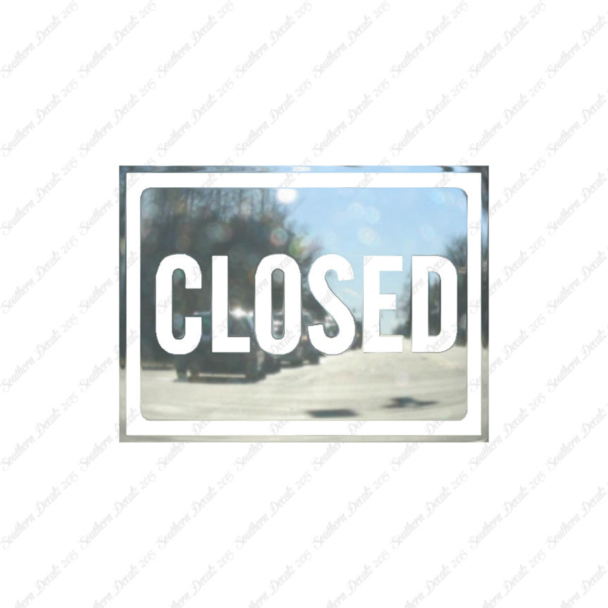 Closed Business Sign