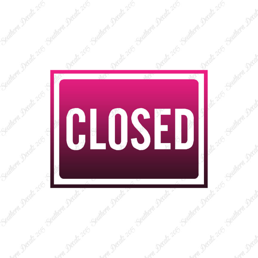 Closed Business Sign
