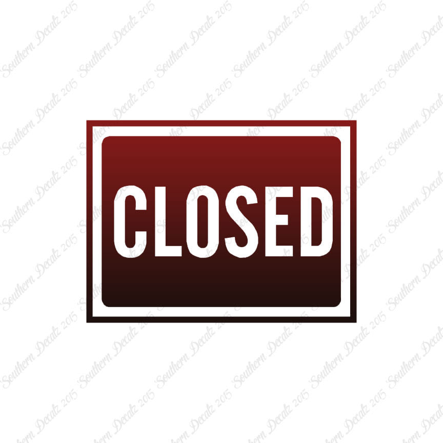 Closed Business Sign