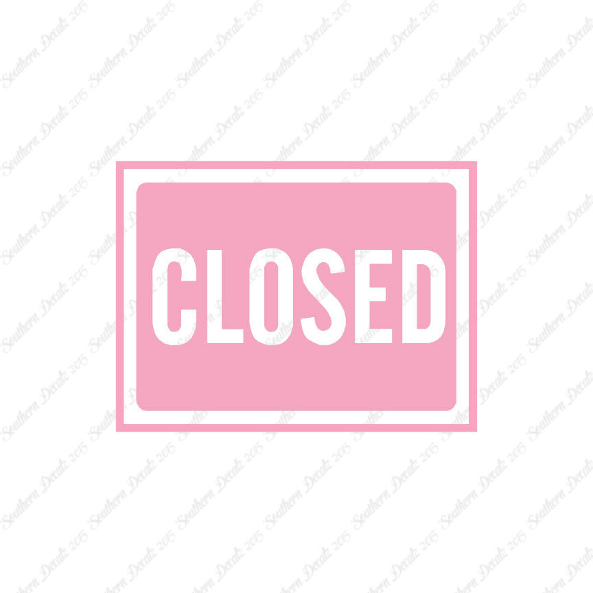 Closed Business Sign