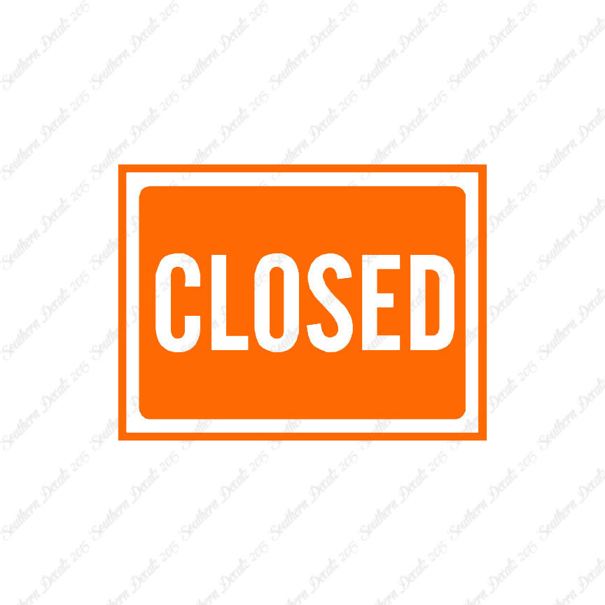 Closed Business Sign