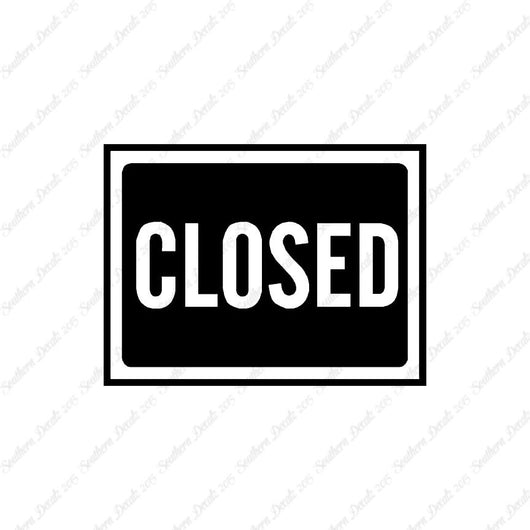 Closed Business Sign