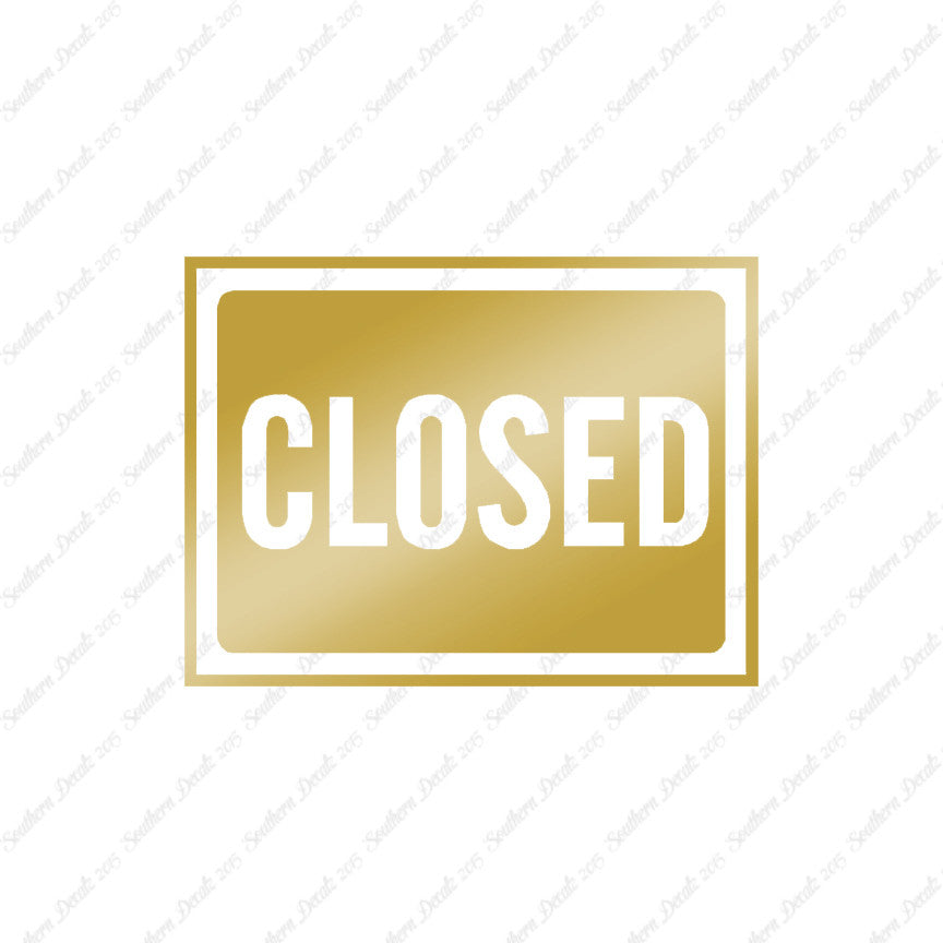 Closed Business Sign