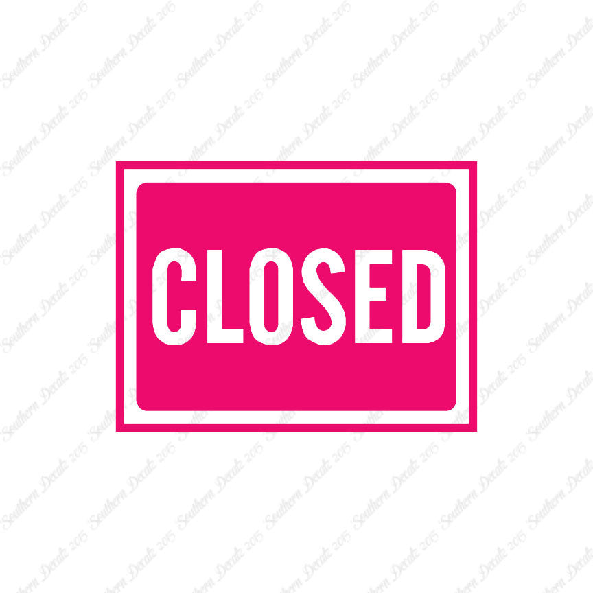 Closed Business Sign