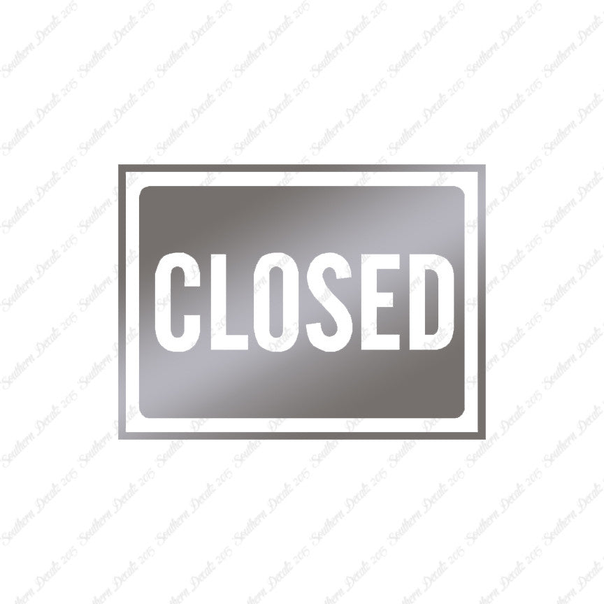 Closed Business Sign