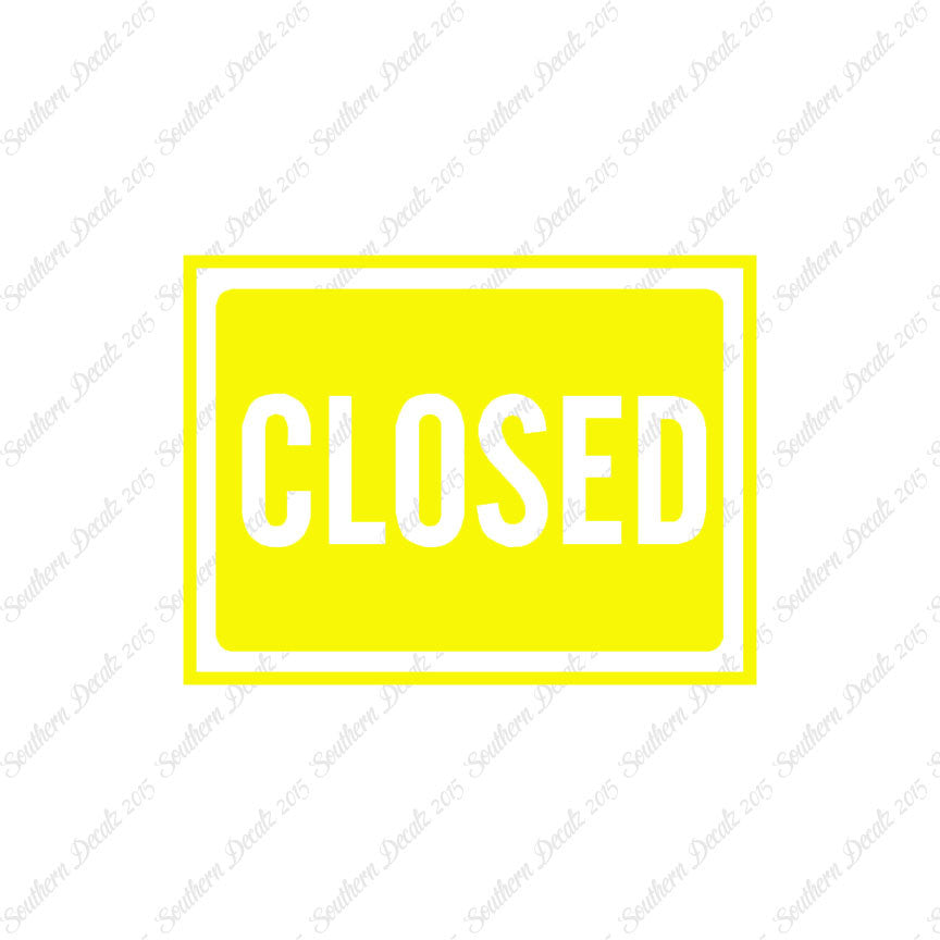 Closed Business Sign