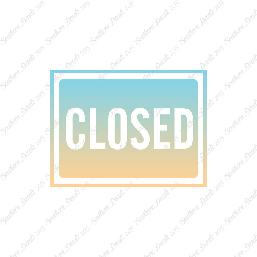 Closed Business Sign