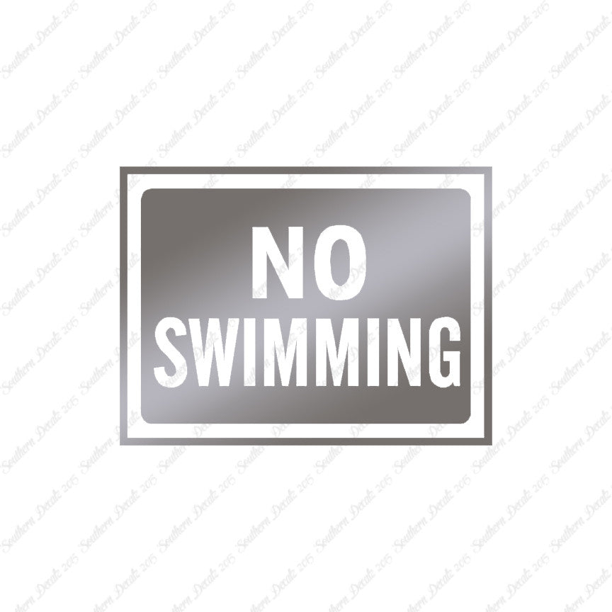 No Swimming Business Sign