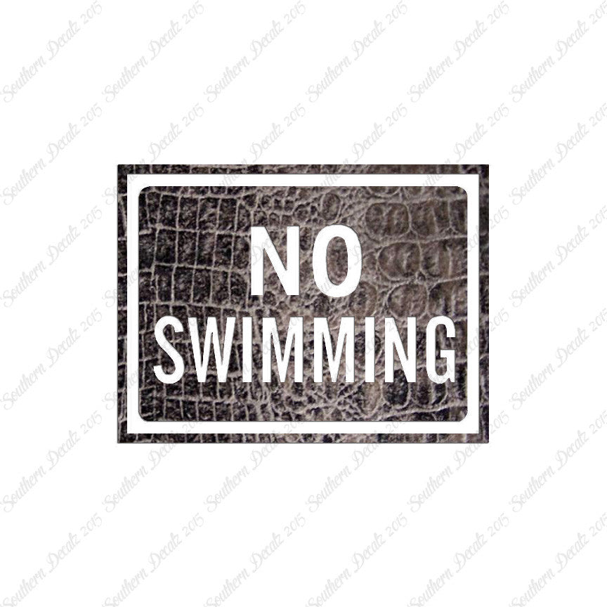 No Swimming Business Sign