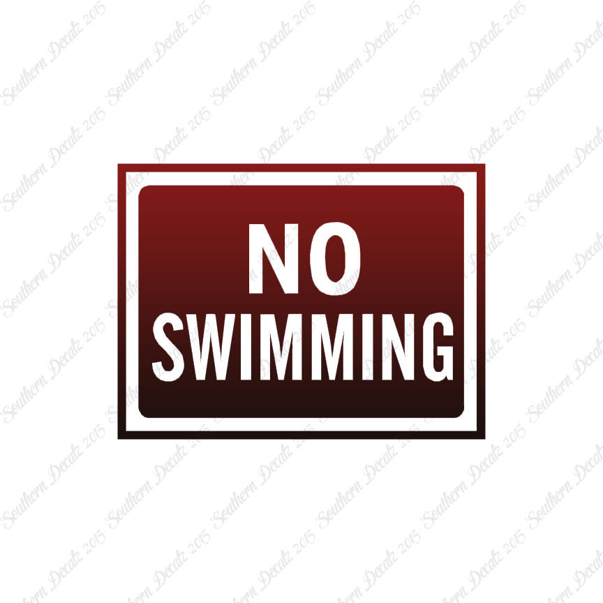 No Swimming Business Sign