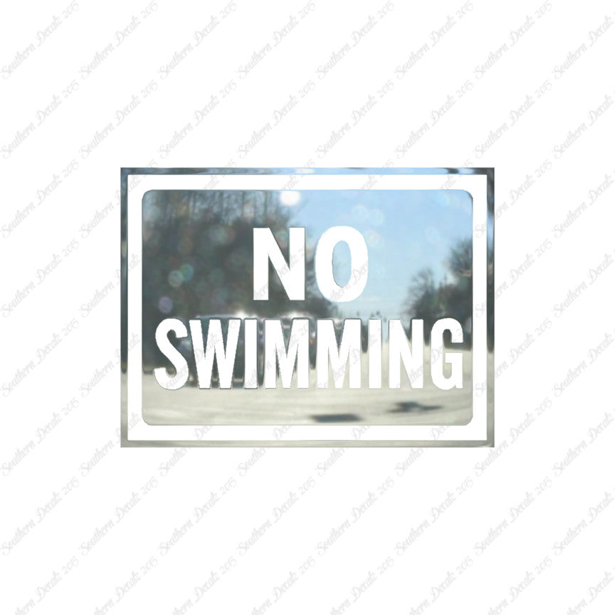 No Swimming Business Sign