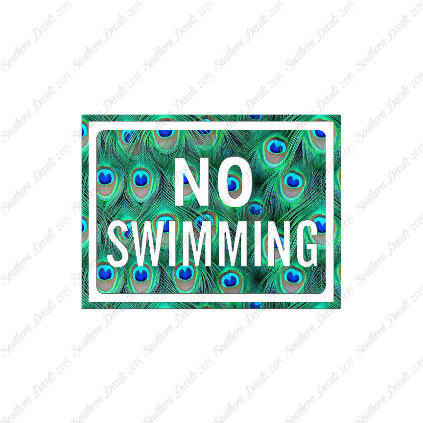 No Swimming Business Sign