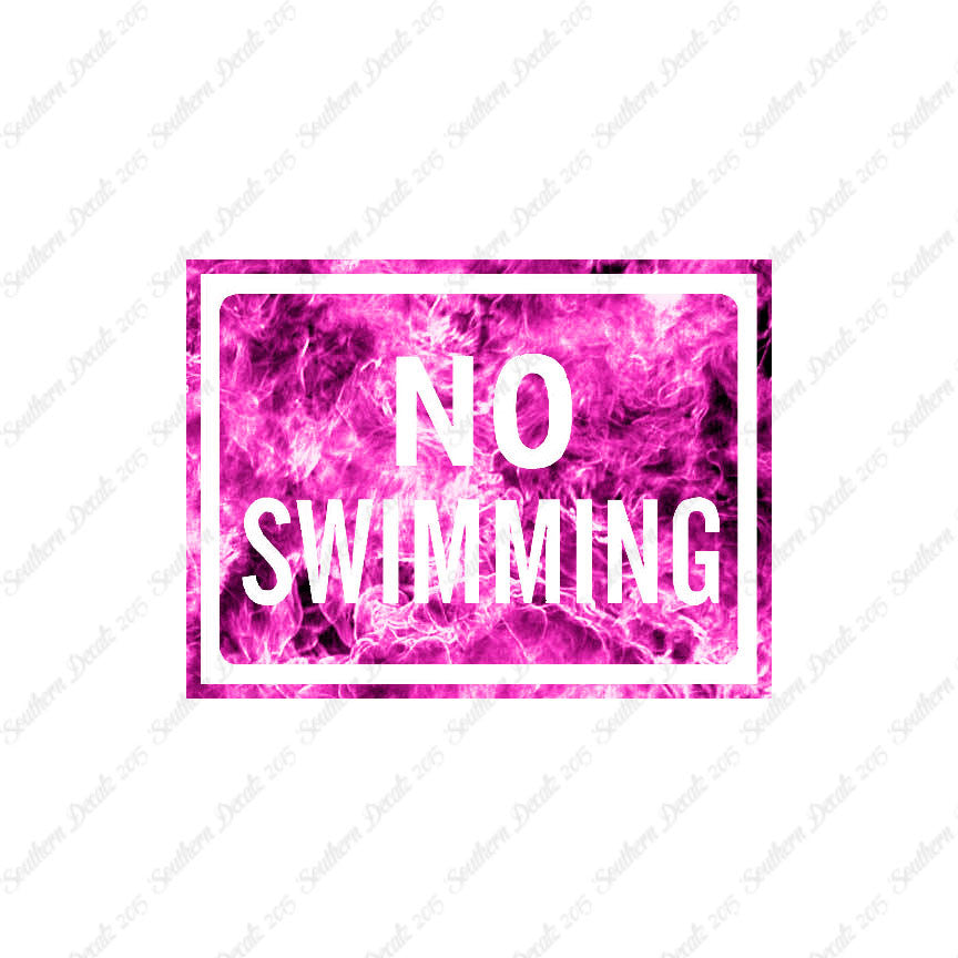 No Swimming Business Sign