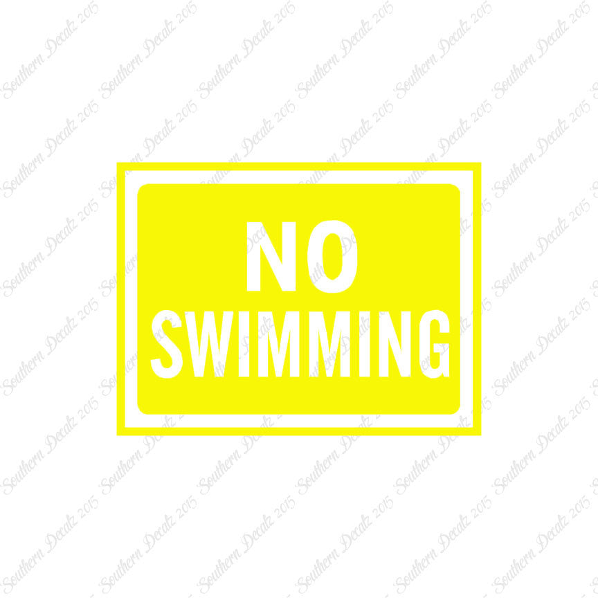 No Swimming Business Sign