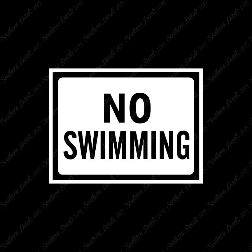 No Swimming Business Sign