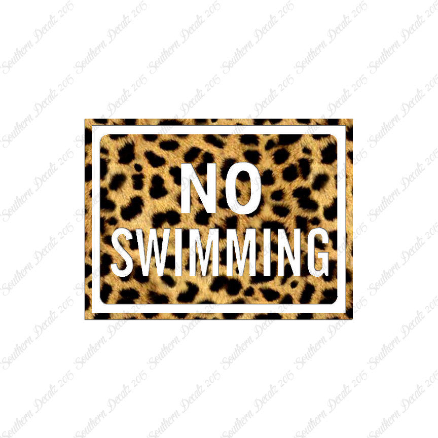 No Swimming Business Sign