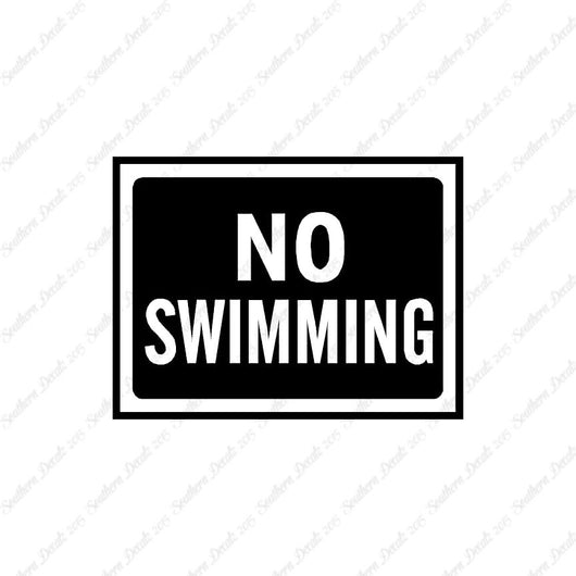 No Swimming Business Sign