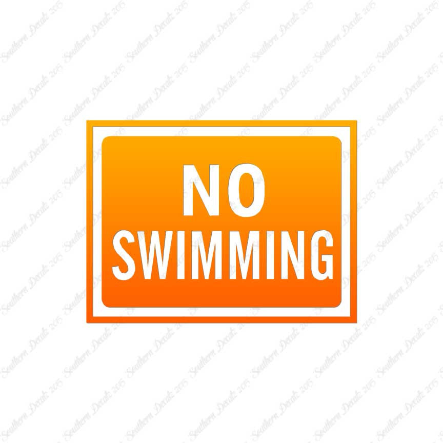 No Swimming Business Sign
