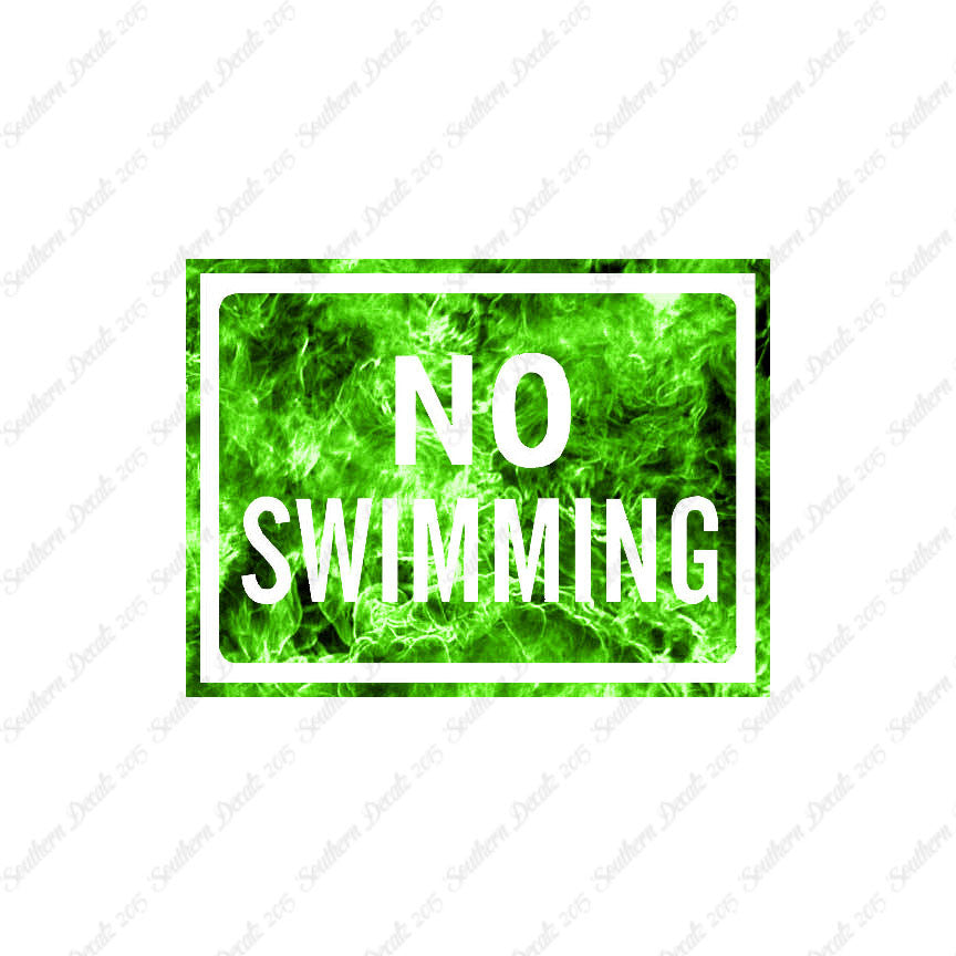 No Swimming Business Sign