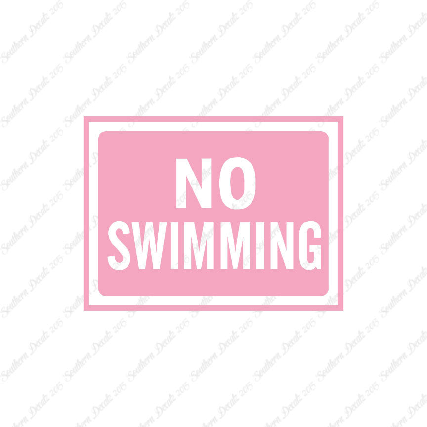 No Swimming Business Sign