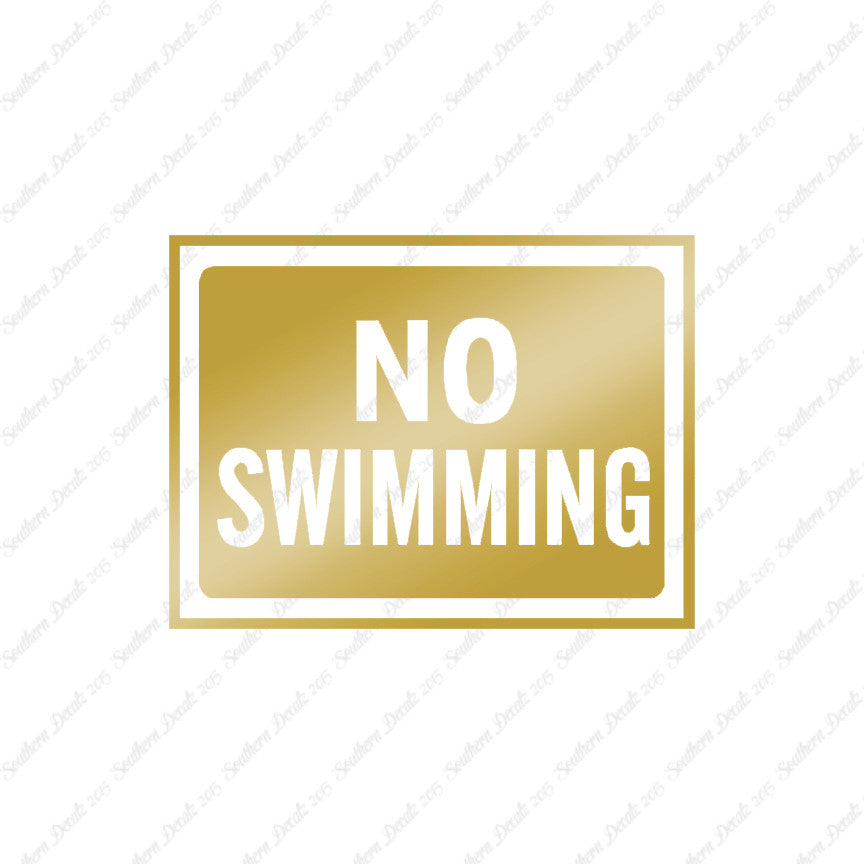 No Swimming Business Sign