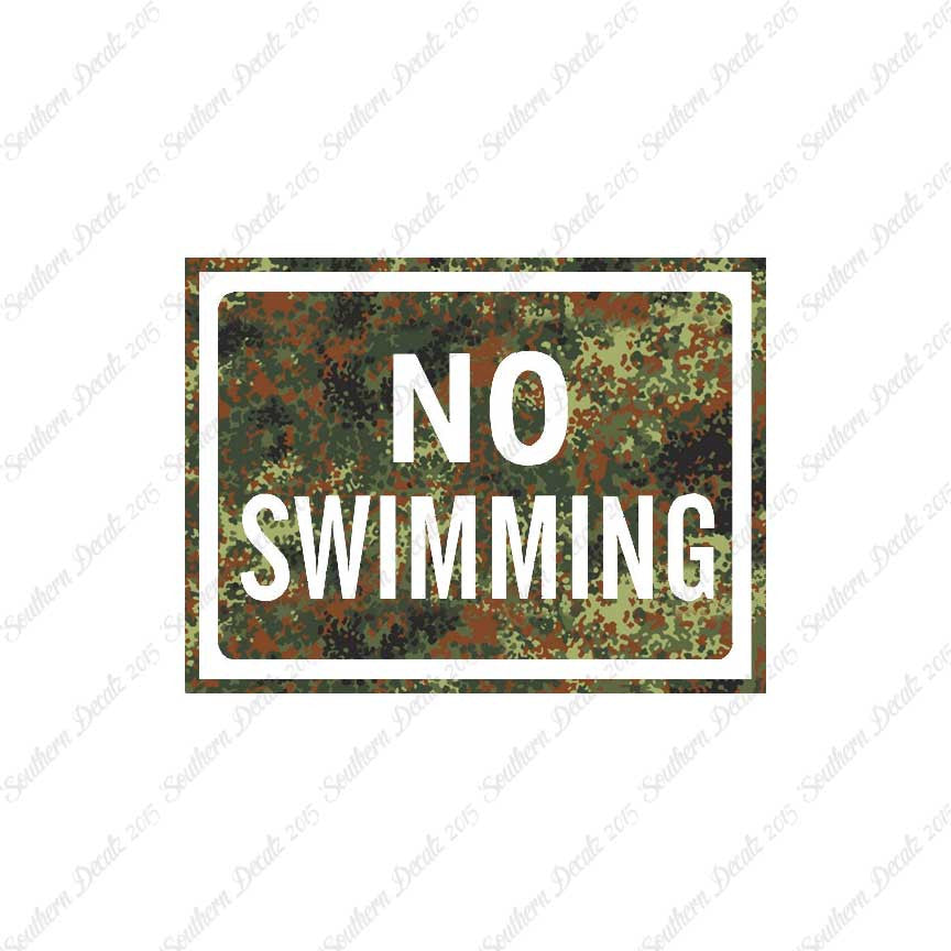 No Swimming Business Sign