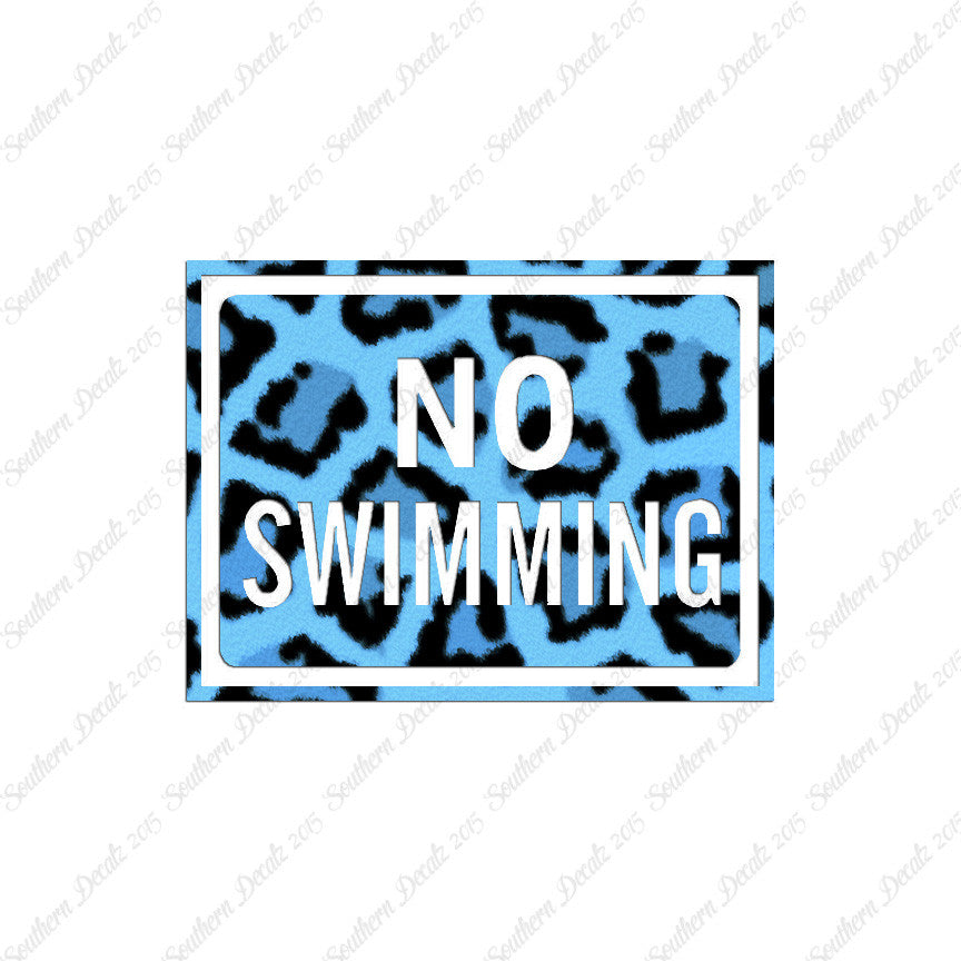 No Swimming Business Sign