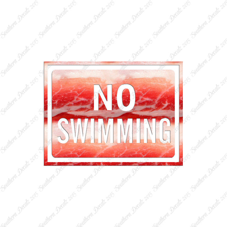 No Swimming Business Sign