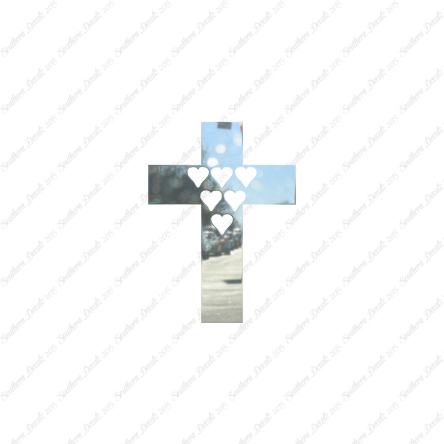 Cross With 6 Hearts