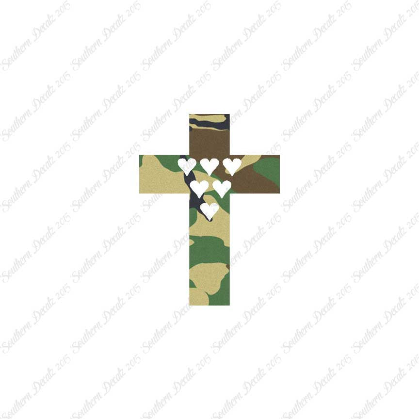 Cross With 6 Hearts