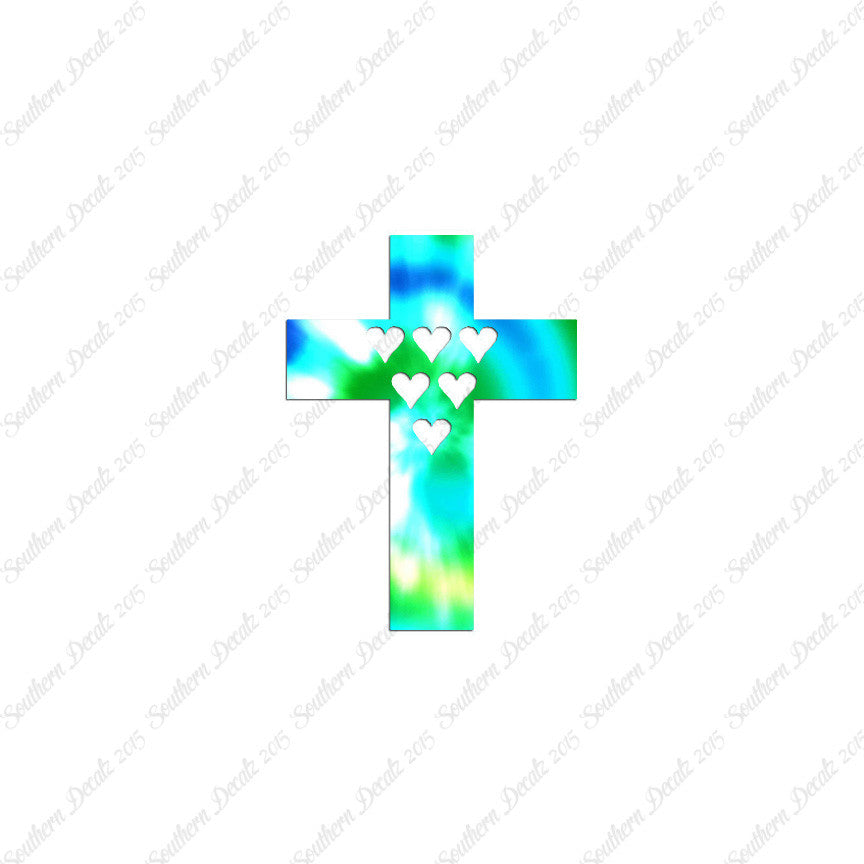 Cross With 6 Hearts