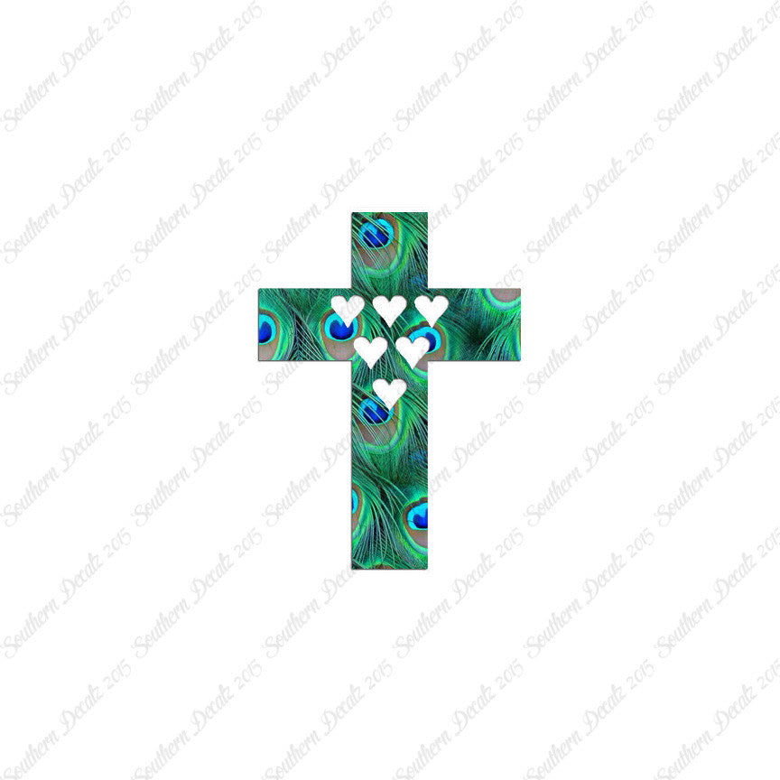 Cross With 6 Hearts