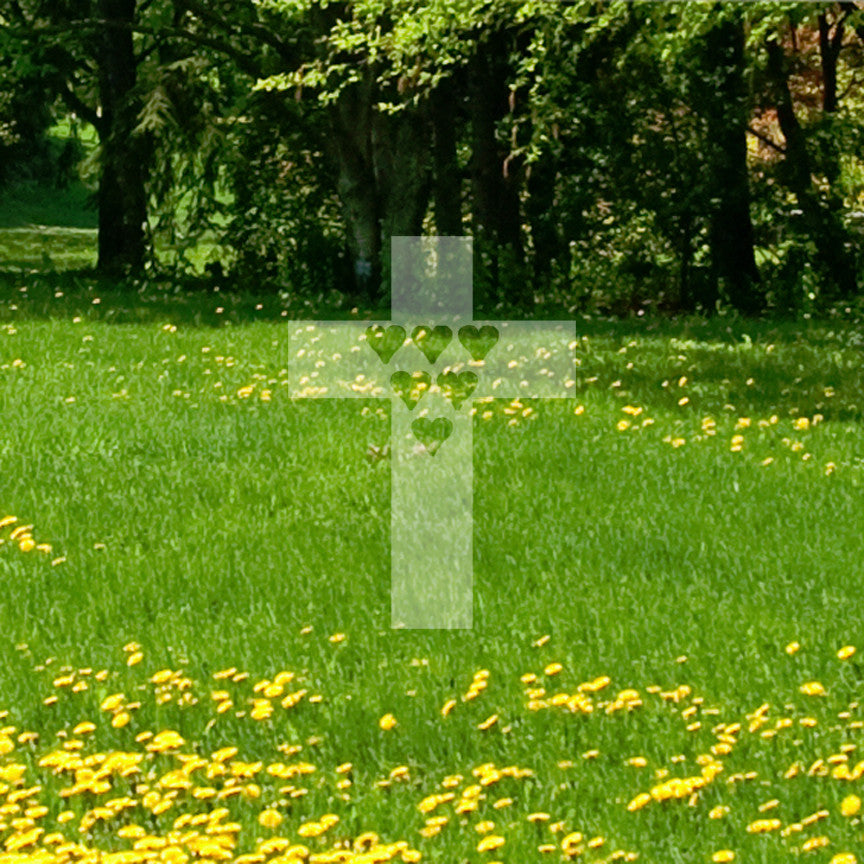 Cross With 6 Hearts