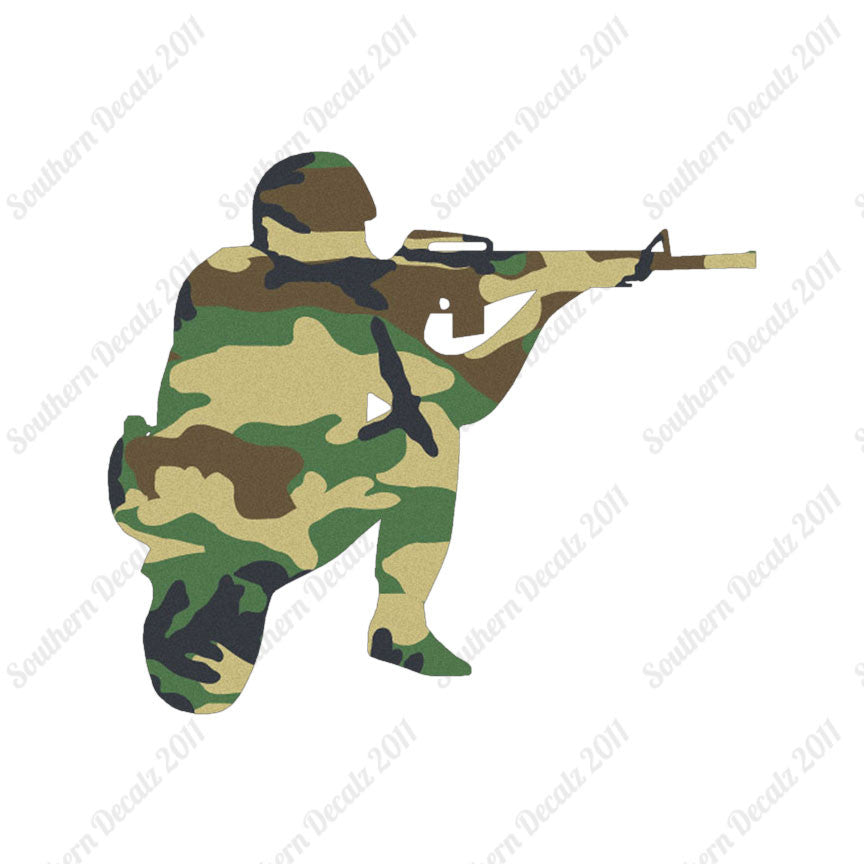 Kneeling Shooter Rifle