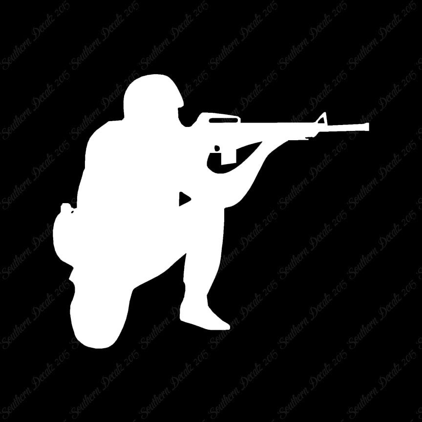 Kneeling Shooter Rifle