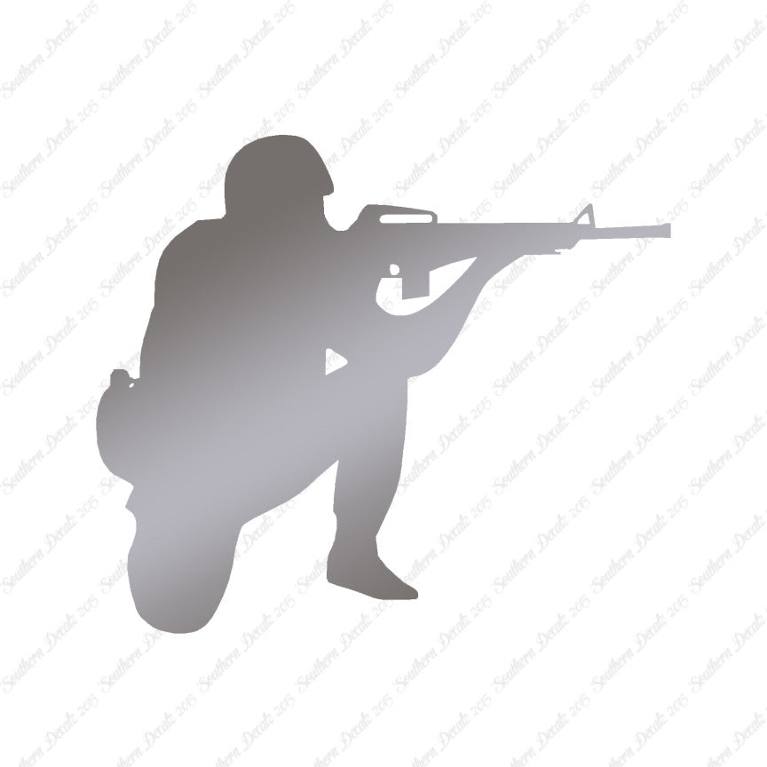 Kneeling Shooter Rifle